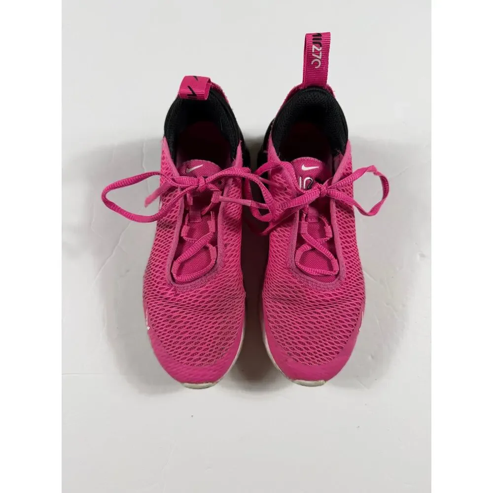 Nike Air Max 270 Laser Fuchsia Pink Black Sneakers Size 1 youth